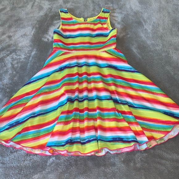 Emily West Reversible Twirl Dress Floral Stripes - Picture 3 of 8